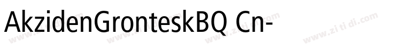 AkzidenGronteskBQ Cn字体转换